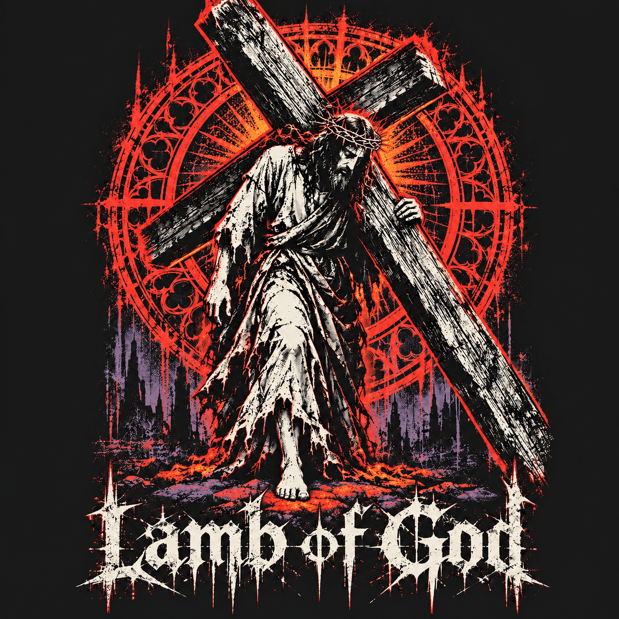 Crimson Lamb of God illustration supplied by the brand
