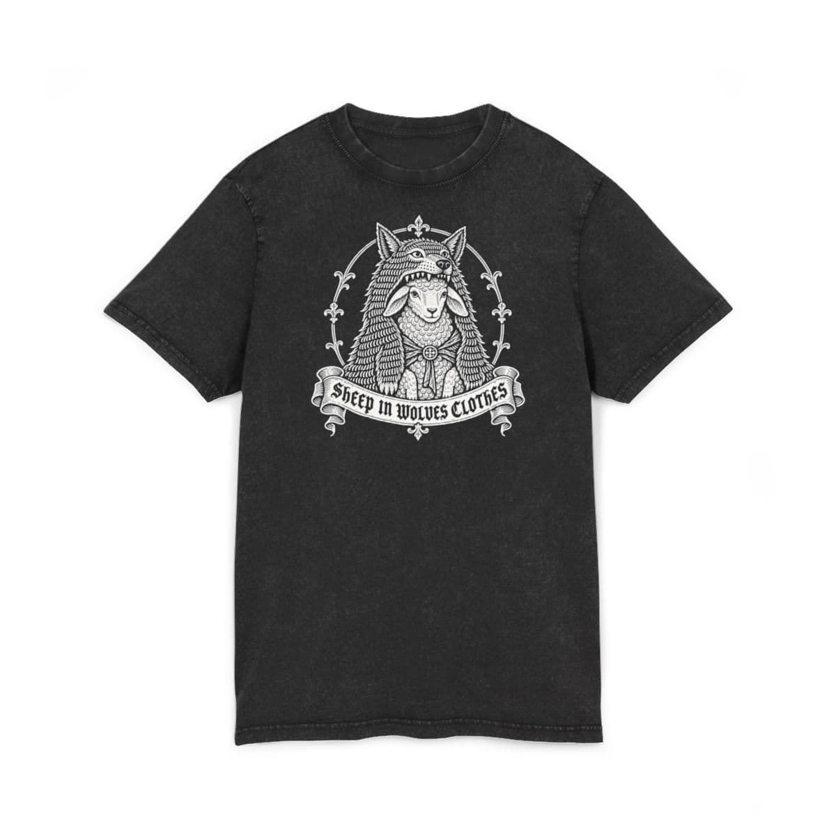 Crest Tee in black, front