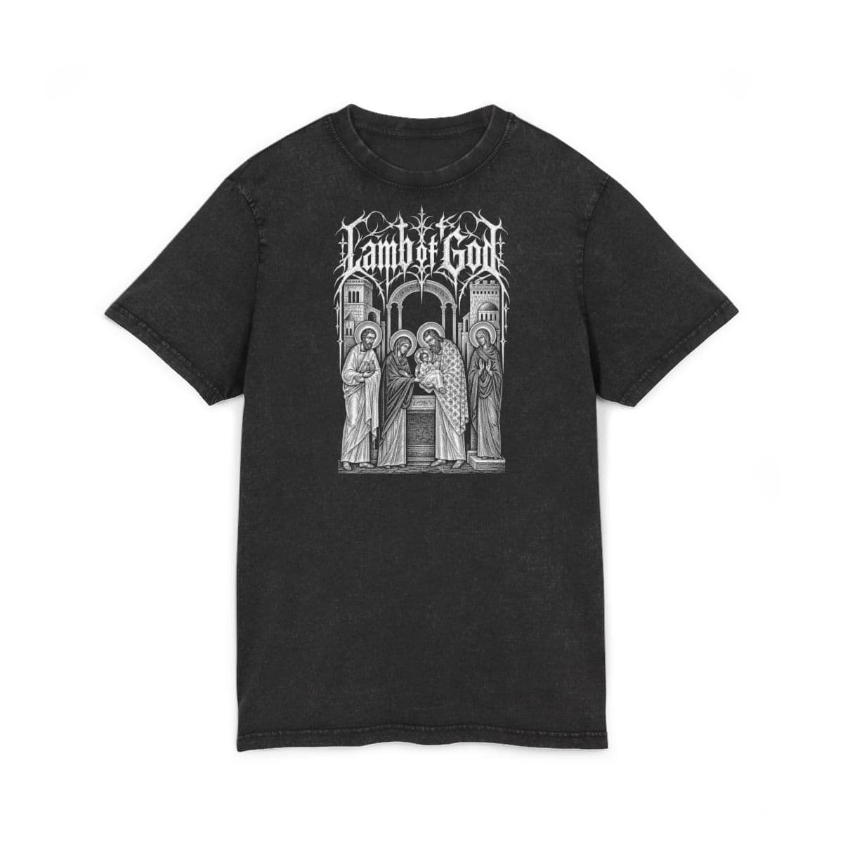 Lamb of God Temple Tee in black, front
